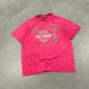Vintage Harley Davidson Dragon Pink Shirt